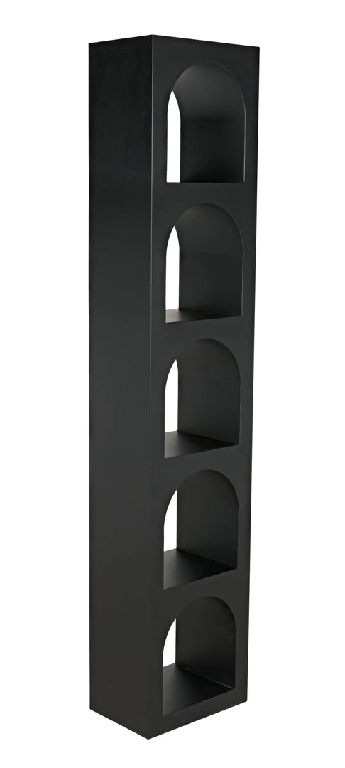 Noir Aqueduct Bookcase, C, Black Metal 6 Noir Aqueduct Bookcase, C, Black Metal