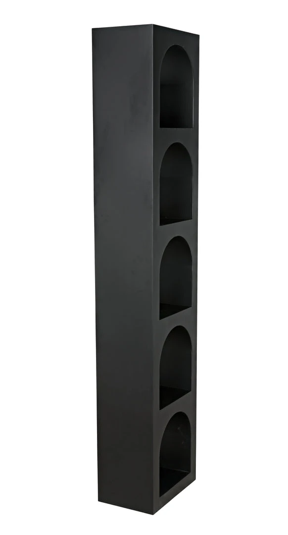 Noir Aqueduct Bookcase, C, Black Metal 7 Noir Aqueduct Bookcase, C, Black Metal