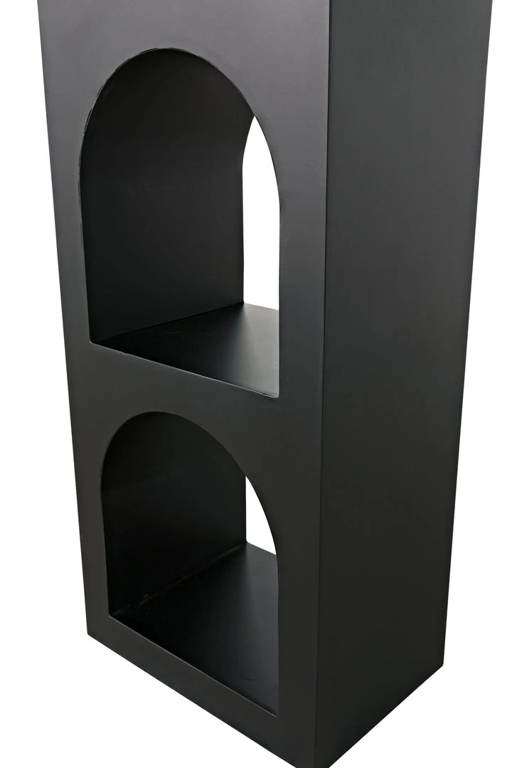 Noir Aqueduct Bookcase, C, Black Metal 11 Noir Aqueduct Bookcase, C, Black Metal