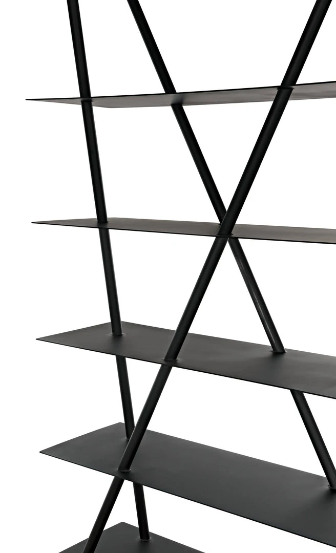 HOME OFFICE Noir Siddhartha Bookcase, Black Metal 13 HOME OFFICE Noir Siddhartha Bookcase, Black Metal