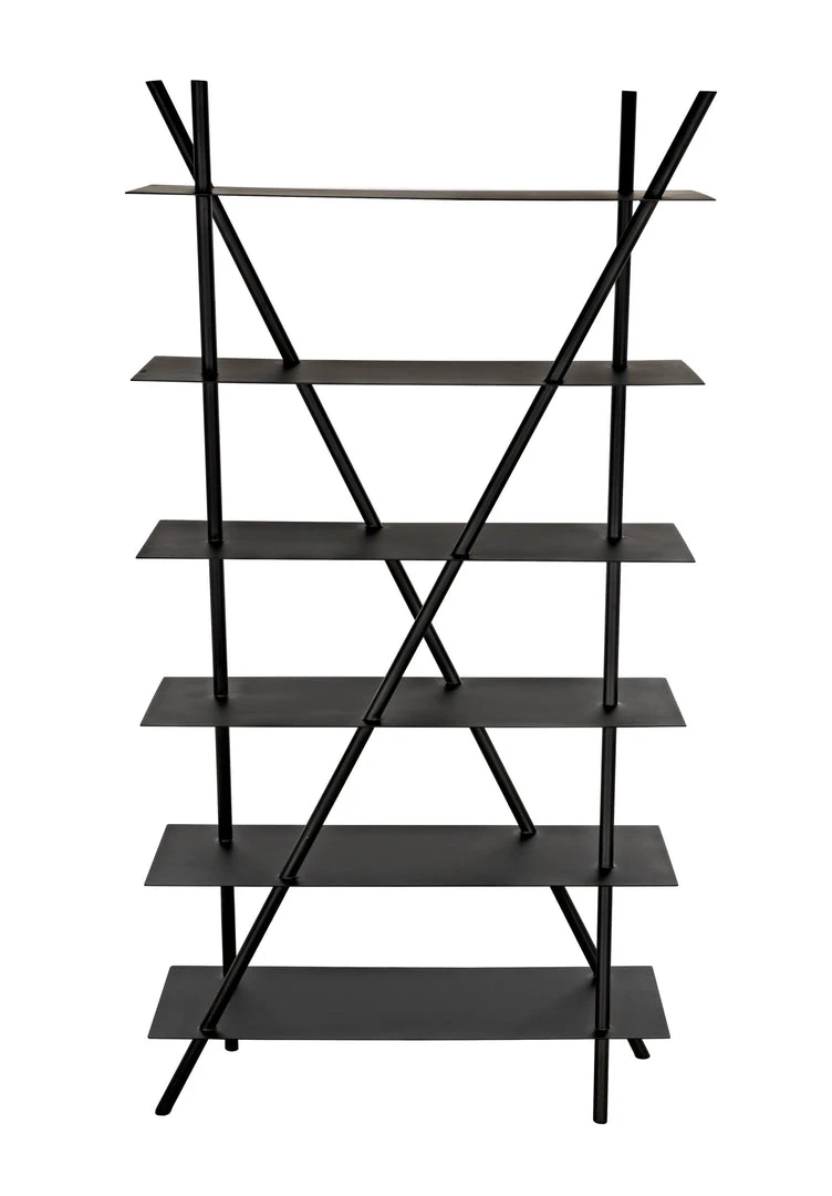 HOME OFFICE Noir Siddhartha Bookcase, Black Metal 5 HOME OFFICE Noir Siddhartha Bookcase, Black Metal