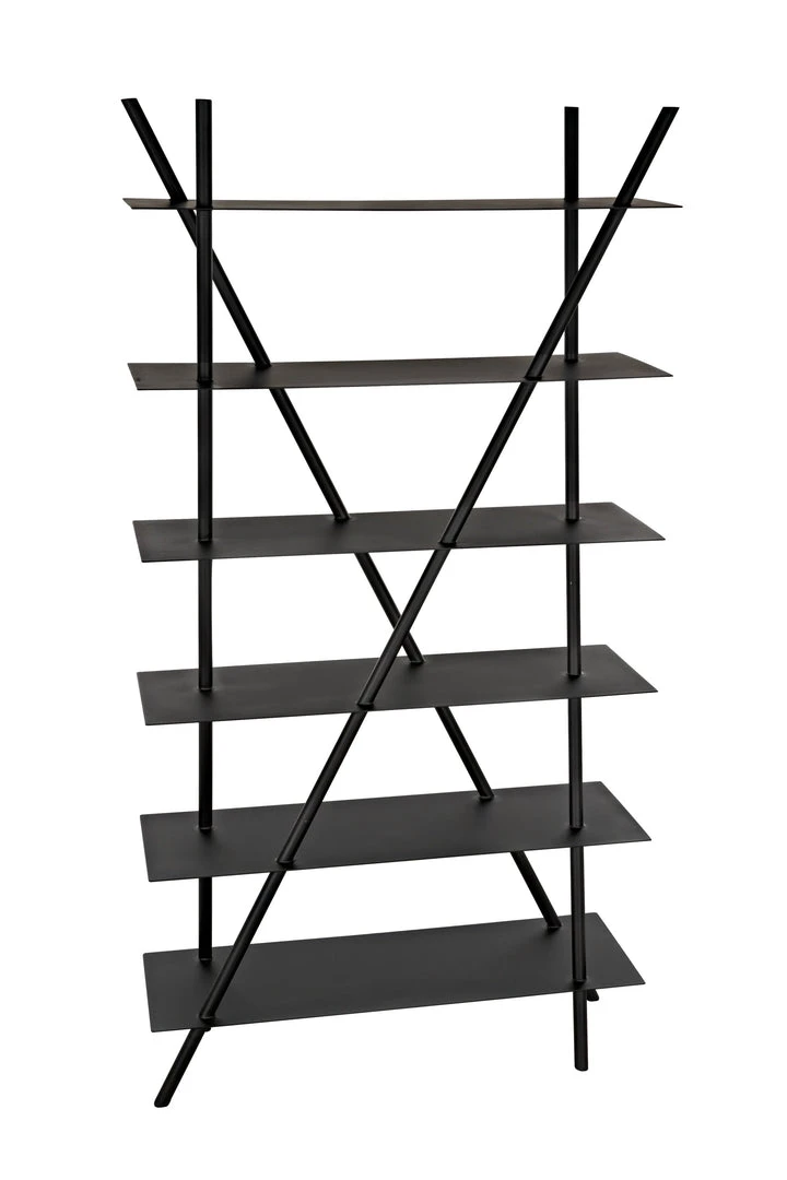 HOME OFFICE Noir Siddhartha Bookcase, Black Metal 6 HOME OFFICE Noir Siddhartha Bookcase, Black Metal