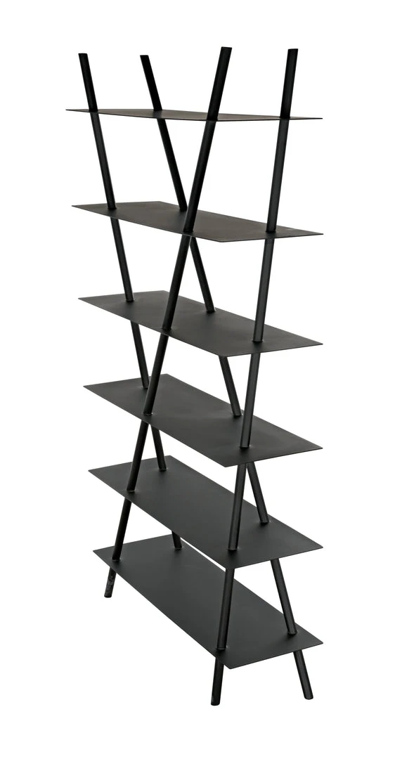 HOME OFFICE Noir Siddhartha Bookcase, Black Metal 9 HOME OFFICE Noir Siddhartha Bookcase, Black Metal