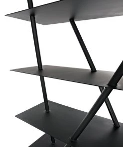 HOME OFFICE Noir Siddhartha Bookcase, Black Metal 22 HOME OFFICE Noir Siddhartha Bookcase, Black Metal