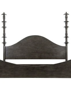 Noir Ferret Hand Rubbed Black Bed BEDROOM