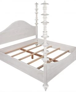 Noir Ferret Hand Rubbed Black Bed BEDROOM