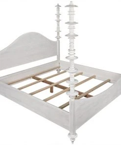 BEDROOM Noir Ferret Bed, Eastern King, White Wash 15 BEDROOM Noir Ferret Bed, Eastern King, White Wash