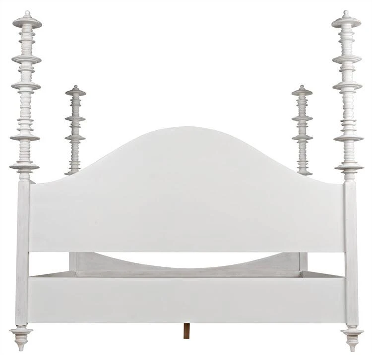 BEDROOM Noir Ferret Bed, Eastern King, White Wash 10 BEDROOM Noir Ferret Bed, Eastern King, White Wash