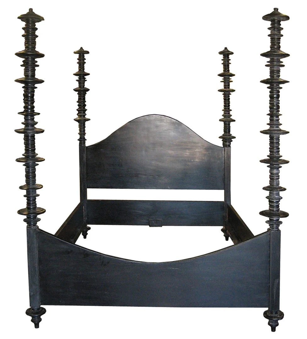 Noir QS Ferret Hand Rubbed Black Bed BEDROOM 4 Noir QS Ferret Hand Rubbed Black Bed BEDROOM