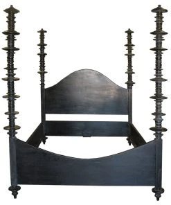 Noir QS Ferret Hand Rubbed Black Bed BEDROOM 7 Noir QS Ferret Hand Rubbed Black Bed BEDROOM