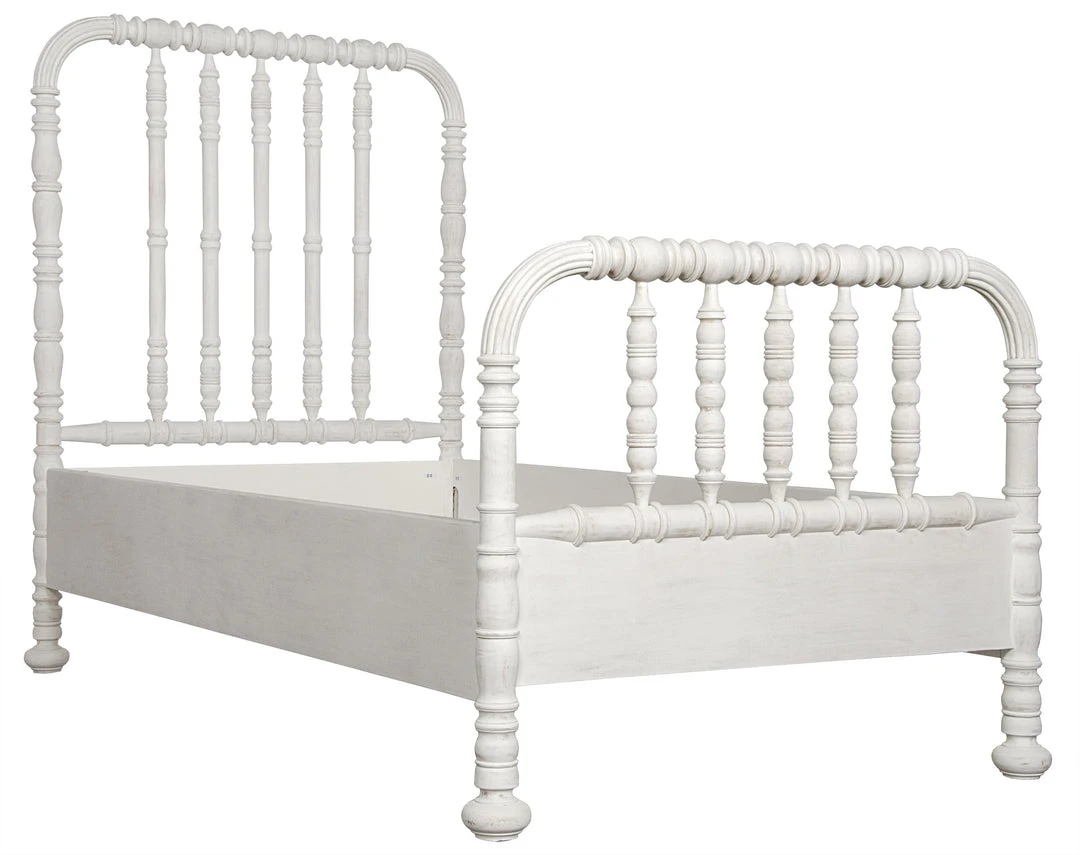BEDROOM Noir Bachelor Bed, Queen, White Wash 3 BEDROOM Noir Bachelor Bed, Queen, White Wash