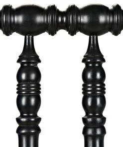 BEDROOM Noir Bachelor Bed, Twin, Hand Rubbed Black