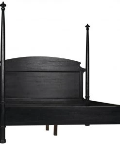 BEDROOM Noir Douglas Bed, Eastern King, Hand Rubbed Black