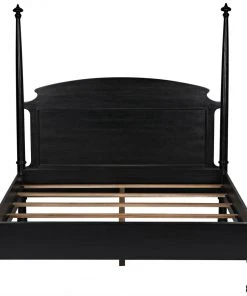 BEDROOM Noir Douglas Bed, Eastern King, Hand Rubbed Black