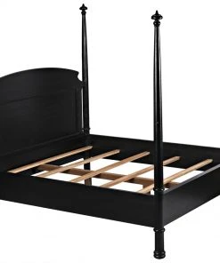 BEDROOM Noir Douglas Bed, Eastern King, Hand Rubbed Black