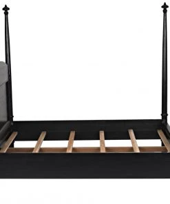 BEDROOM Noir Douglas Bed, Eastern King, Hand Rubbed Black