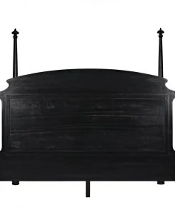 BEDROOM Noir Douglas Bed, Eastern King, Hand Rubbed Black