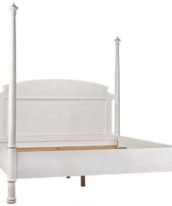 BEDROOM Noir Douglas Bed, Eastern King, White Washed