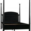 BEDROOM Noir Douglas Bed, Queen, Hand Rubbed Black