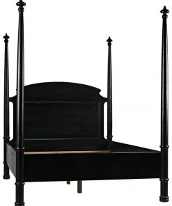 BEDROOM Noir Douglas Bed, Queen, Hand Rubbed Black