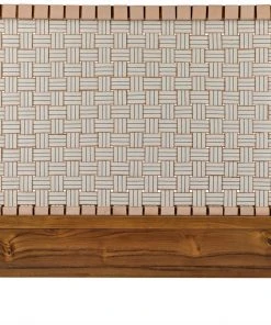 Noir Mansard Bed, Eastern King, Teak And Leather