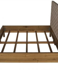 Noir Mansard Bed, Queen, Teak And Leather 10 Noir Mansard Bed, Queen, Teak And Leather