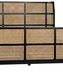 Noir Porto Bed, Eastern King, Hand Rubbed Black BEDROOM