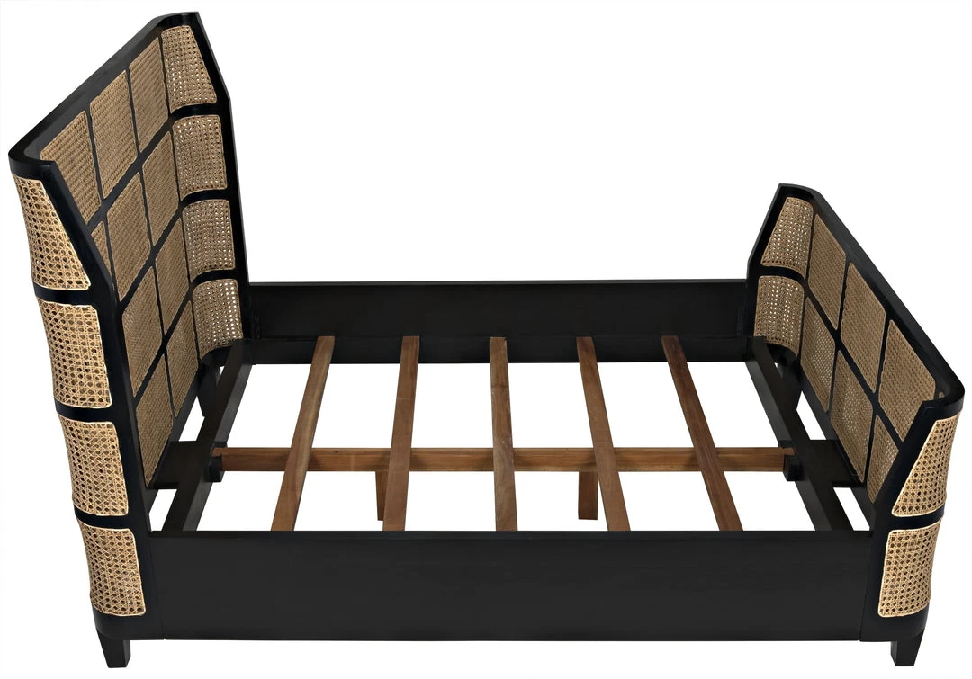Noir Porto Bed, Queen, Hand Rubbed Black BEDROOM 9 Noir Porto Bed, Queen, Hand Rubbed Black BEDROOM