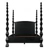 Noir Brancusi Bed, Queen, Hand-Rubbed Black