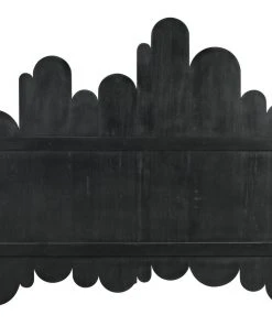 BEDROOM Noir Corso Bed, Queen, Hand Rubbed Black, Pale, And Solid White