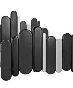 BEDROOM Noir Corso Bed, Queen, Hand Rubbed Black, Pale, And Solid White