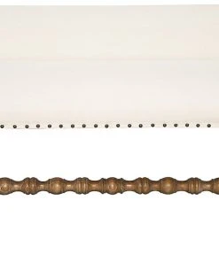 Benches, Ottomans & Poufs Noir QS Lagos Bench, Grey Wash