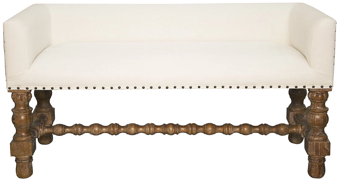 Benches, Ottomans & Poufs Noir QS Lagos Bench, Grey Wash 3 Benches, Ottomans & Poufs Noir QS Lagos Bench, Grey Wash