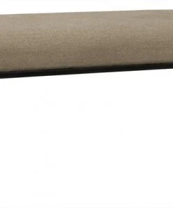 Noir Larkin Bench, Steel With Linen