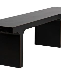 Benches, Ottomans & Poufs Noir Kir Bench, Hand Rubbed Black 19 Benches, Ottomans & Poufs Noir Kir Bench, Hand Rubbed Black