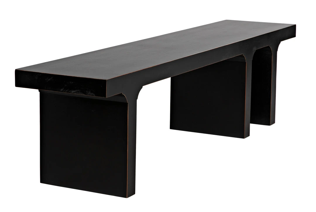 Benches, Ottomans & Poufs Noir Kir Bench, Hand Rubbed Black 8 Benches, Ottomans & Poufs Noir Kir Bench, Hand Rubbed Black