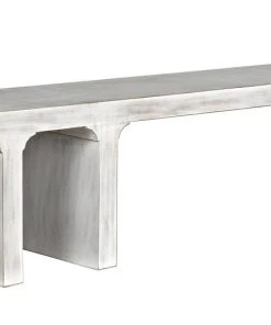 Benches, Ottomans & Poufs Noir Kir Bench, White Wash