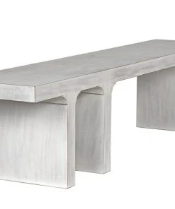 Benches, Ottomans & Poufs Noir Kir Bench, White Wash