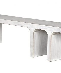 Benches, Ottomans & Poufs Noir Kir Bench, White Wash