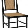 DINING ROOM Noir Colonial Bamboo Side Chair, Hand Rubbed Black