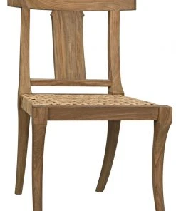 Noir Athena Side Chair, Teak With Caning DINING ROOM