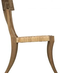 Noir Athena Side Chair, Teak With Caning DINING ROOM