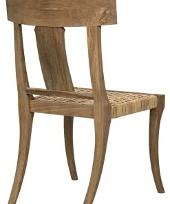 Noir Athena Side Chair, Teak With Caning DINING ROOM