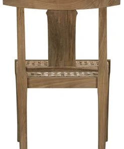 Noir Athena Side Chair, Teak With Caning DINING ROOM