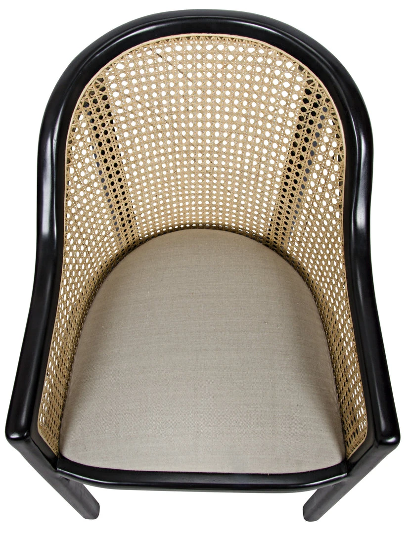 DINING ROOM Noir Gaston Chair, Hand Rubbed Black 5 DINING ROOM Noir Gaston Chair, Hand Rubbed Black