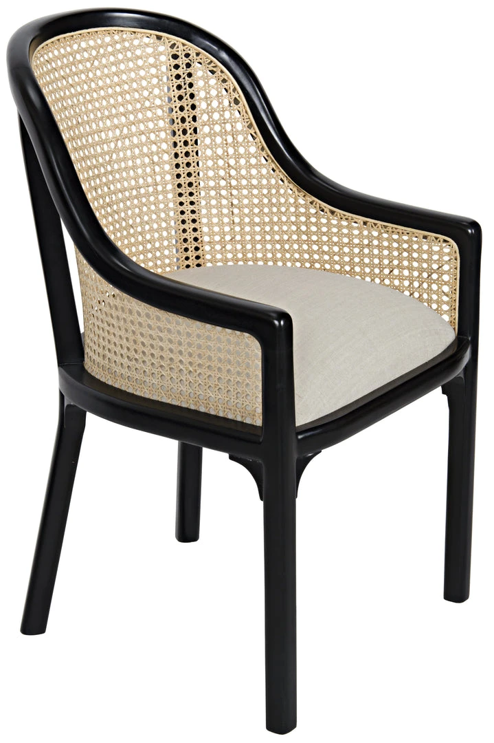 DINING ROOM Noir Gaston Chair, Hand Rubbed Black 6 DINING ROOM Noir Gaston Chair, Hand Rubbed Black