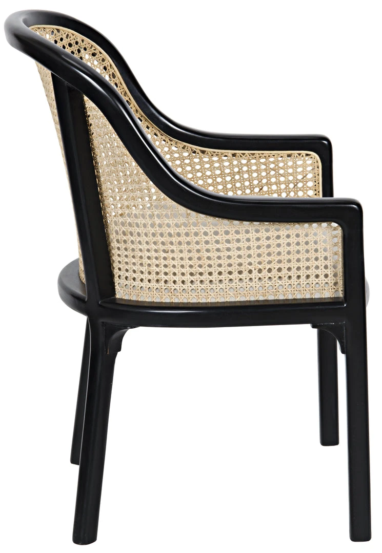 DINING ROOM Noir Gaston Chair, Hand Rubbed Black 7 DINING ROOM Noir Gaston Chair, Hand Rubbed Black