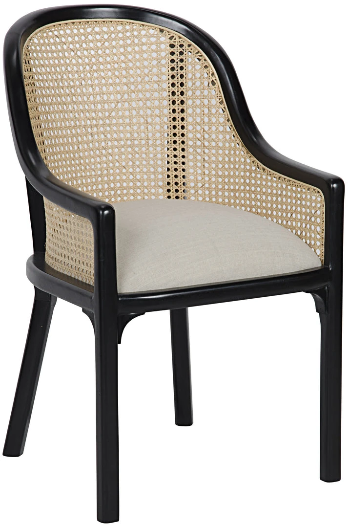 DINING ROOM Noir Gaston Chair, Hand Rubbed Black 3 DINING ROOM Noir Gaston Chair, Hand Rubbed Black