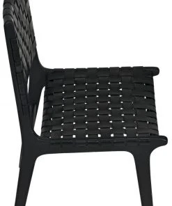 Noir Dede Dining Chair, Leather, Black DINING ROOM