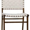 Noir Dede Dining Chair, Teak With White Leather DINING ROOM
